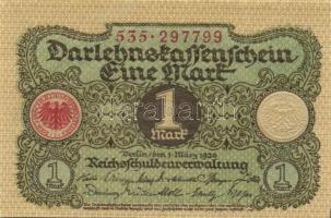 Német Birodalom / Weimari Köztársaság 1920. 1M (4x) kis ugrású ill. egymás utáni sorszámokkal T:I