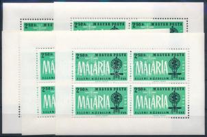 1962 5 db Malária kisív (4.000)