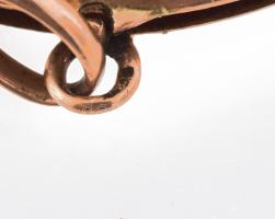 Arany (Au) 14K képtartó medál, jelzett, horpadással, d: 3,5 cm, bruttó: 5,2 g