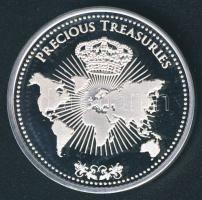 Vatikán DN "Becses kincsek - Michelangelo: Ádám teremtése" ezüstözött emlékérem, részben a...