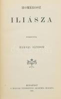 Homérosz Iliásza. Ford.: Baksay Sándor. Bp., 1901, MTA (Hornyánszky-ny.), 3 sztl. lev.+ 563+(1) p. Kiadói egészvászon-kötés.