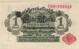 Német Birodalom / Császárság 1914. 1M (3x) egymás utáni ill. kis ugrású sorszámokkal T:I,I-