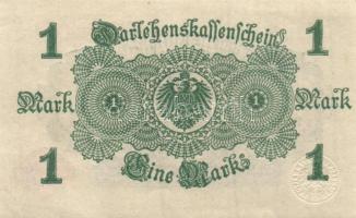 Német Birodalom / Császárság 1914. 1M (3x) egymás utáni ill. kis ugrású sorszámokkal T:I,I-