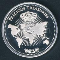 Vatikán DN "Becses kincsek - Michelangelo: Ádám teremtése" ezüstözött emlékérem, részben a...