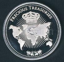 Vatikán DN "Becses kincsek - Michelangelo: Ádám teremtése" ezüstözött emlékérem, részben a...