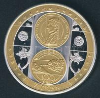 Vatikán DN "Becses kincsek - Michelangelo: Ádám teremtése" ezüstözött emlékérem, részben aranyozva T:PP Csak 10.000db, tanúsítvánnyal!