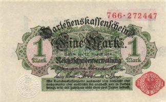 Német Birodalom / Császárság 1914. 1M (4x) egymás utáni sorszámokkal T:I