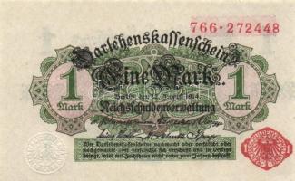 Német Birodalom / Császárság 1914. 1M (4x) egymás utáni sorszámokkal T:I