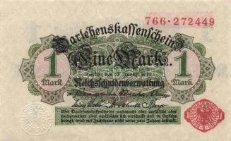 Német Birodalom / Császárság 1914. 1M (4x) egymás utáni sorszámokkal T:I