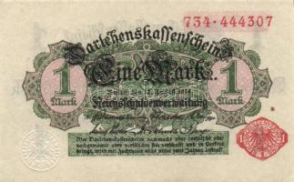 Német Birodalom / Császárság 1914. 1M (4x) közte egymás utáni sorszámokkal T:I,I-