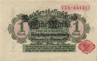 Német Birodalom / Császárság 1914. 1M (4x) közte egymás utáni sorszámokkal T:I,I-