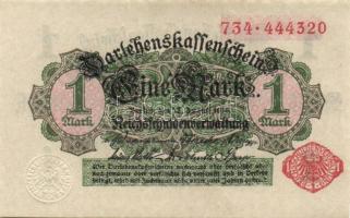 Német Birodalom / Császárság 1914. 1M (3x) egymás utáni sorszámokkal T:I,I-