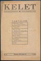 1921 A Kelet c. irodalmi lap főszerk: Kerecseny János III. évf.1. füzet. Kiadói papírkötésben, kissé...