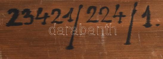 Turbános embert ábrázoló Faragott kő fali dísz 23 cm fa keretben