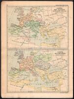 1928 Történelmi atlasz a világtörténelem tanításához, közép- és újkor, tervezték: Albisi Barthos Ind...
