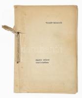 Villon balladái Faludy György átköltésében. H.n., é.n. (cca 1942), magánkiadás, 74 p. Házi készítésű zsinórfűzéses papírkötés, kissé viseltes, sérült borítóval.