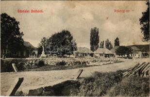 1910 Dolha, Dovhe; Rákóczi tér, emlékmű. Ignáczy Géza felvétele. Kerschenbaum Márkusz kiadása / square, monument (fa)