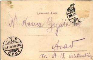 1900 Temesvár, Timisoara; Belváros, Szent György tér, lóvasút, Városi gyógyszertár, Várneky A., Warc...