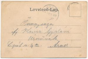 1908 Petrozsény, Petroseni, Petrosani; pályaudvar, Vasúti mozdonyfordító, fordítókorong a vasútállom...