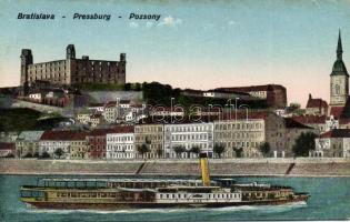 Pozsony Castle and the steamship Wien