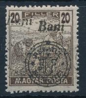 Nagyvárad 1919 Magyar Posta 20f kettős felülnyomással, Bodor vizsgálójellel. RR! / double overprint