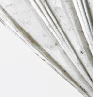 Ezüst (Ag) Art Deco legyező alakú szalvétatartó, jelzés nélkül, 11×14 cm, nettó: 97,4 g