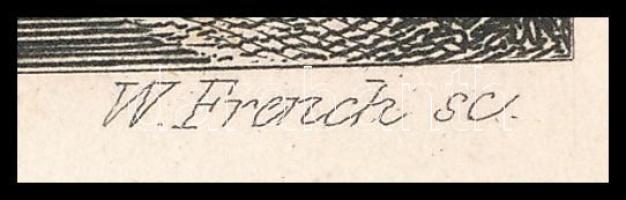 Meindert Hobbema (1638-1709) festménye után, William French (1815-1898) metszése: Táj emberekkel és ...