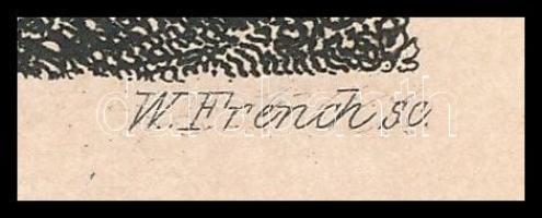 Dirck van Bergen (1645-1700) festménye után, William French (1815-1898) metszése: Táj emberekkel és ...