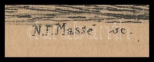 Masse jelzéssel: Notre Dame, Párizs. Rézkarc, papír. Jelzett a karcon. 8x12,5 cm