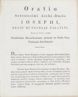 1823 Oratio [...] Archi ducis Josephi [...]