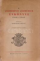 A jászberényi Jászmúzeum évkönyve 1938-1943. Szerkeszti Komáromy József. 12 műmelléklet, 72 ábra. Budapest, 1943. (Attila ny. Rt.) 320 p. + 12 t. (2 kihajtható, egy duplaoldalas). Oldalszámozáson belül számos szövegközti és egész oldalas rajzzal, térképpel, látképpel, fényképpel. A tartalomból: A régi Jászberény látképes ábrázolásai. - Adatok Jászberény XV-XIX. századbeli építészetéhez. - Éposz a jász-kun eredetről. - Adatok Szolnok várának történetéhez. - Jászberény város társadalma. - Jászberény tanyavilága. - A Lehel-huszárok zászlaja. Kötetünk fűzése kissé laza, a hátsó fedőborító hiányzik. (Jászsági könyvtár III.) Fűzve, sérült gerincű kiadói borítóban.