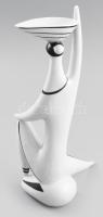Zsolnay art deco nő figura, terv.: Török János. Kézzel festett, lekopott jelzéssel, felső részén (a ...