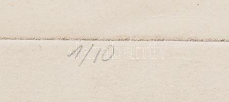 Almásy Aladár (1946-): "Nézd az egyiket valaki megjelölte", 1976. Rézkarc, papír, jelzett,...