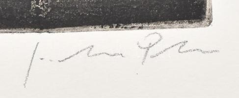 Olvashatatlan jelzéssel, feltehetően német művész, XX. sz. vége: Városkép. Rézkarc, papír. 29×39 cm