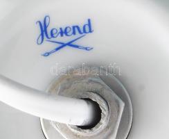 Herendi porcelán asztali lámpa, három karmos lábon álló test, új kábellel és foglalattal. Kézzel fes...