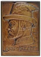 Solymári Valkó László (1909-1984) 1954. "Bem József" egyoldalas bronz plakett (92x67mm) T:AU / Hungary 1954. "József Bem" one-sided bronze plaque. Sign.: László Solymári Valkó (92x67mm) C:AU