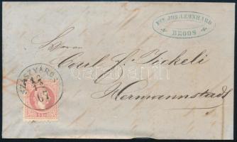 1867 5kr levélen / on cover SZÁSZVÁROS - Hermanstadt