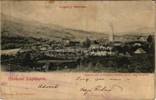 1901 Lupény, Lupeni; látkép. Honisch udvari fényképész felvétele, Grausam József kiadása / general view (fa)