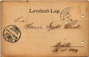 1899 (Vorläufer) Facset, Facsád, Faget; Görögkeleti (ortodox) templom, Fő utca, Sétatér, Fő utca a V...