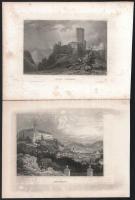 5 db régi német várakat, tájakat és városokat (Ruine Lahneck, Passau, Rudolstadt, Schwarzburg, Schre...