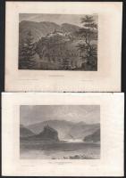 5 db régi német várakat, tájakat és városokat (Ruine Lahneck, Passau, Rudolstadt, Schwarzburg, Schre...