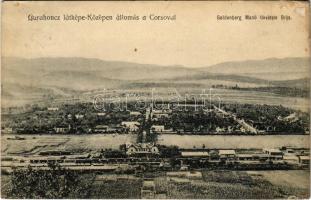 Gurahonc, Honctő, Gurahont; látkép, vasútállomás, korzó. Goldenberg Manó felvétele / general view, railway station (ragasztónyom / glue marks)