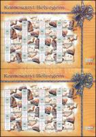 2004 Karácsony bélyegem - Sütemények 2 db teljes ív, sorszámmal és sorszám nélkül (21.000) / 2 x Mi 4962-4981 complete sheets