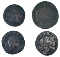 Római Birodalom ~III-IV. század 4db-os bronz érmetétel T:VF,F  Roman Empire ~3rd-4th century 4pcs of bronze coin lot C:VF,F