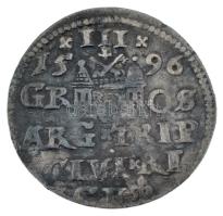 Lengyel Királyság / Riga 1596. 3gr Ag "III. Zsigmond" (1,98g) T:XF,VF patina Poland / Riga...
