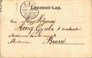 1901 Segesvár, Schässburg, Sighisoara; látkép, cukrászda. Fritz Teutsch kiadása / general view, conf...