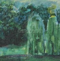 Ivor Sias (1960-): Tiergarten, Berlin, 1995. Olaj, vászon, jelezve balra lent, hátoldalán autográf f...