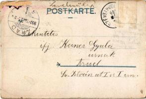 1900 Arad, Szabadság szobor, üzletek / monument, shops (EB)