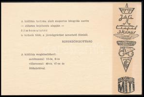 1966 Meghívó a "Magyar automobilizmus fejlődése 1900-1970" és "Csonka János emlékezet...