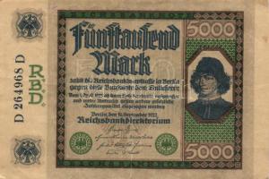 Német Birodalom / Weimari Köztársaság 1922. 5000M T:II